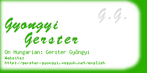 gyongyi gerster business card